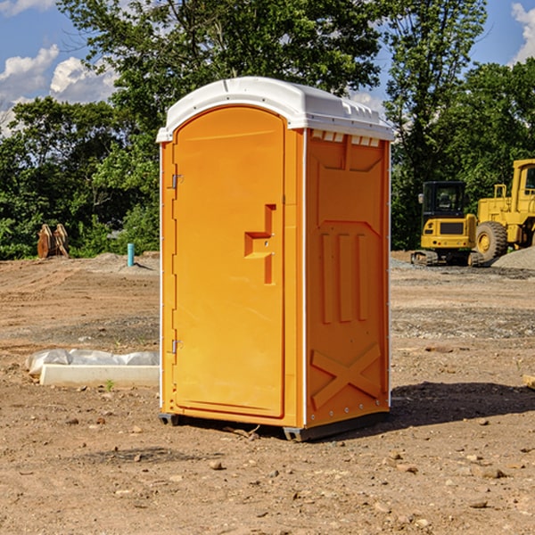 how often are the porta potties cleaned and serviced during a rental period in Mendocino